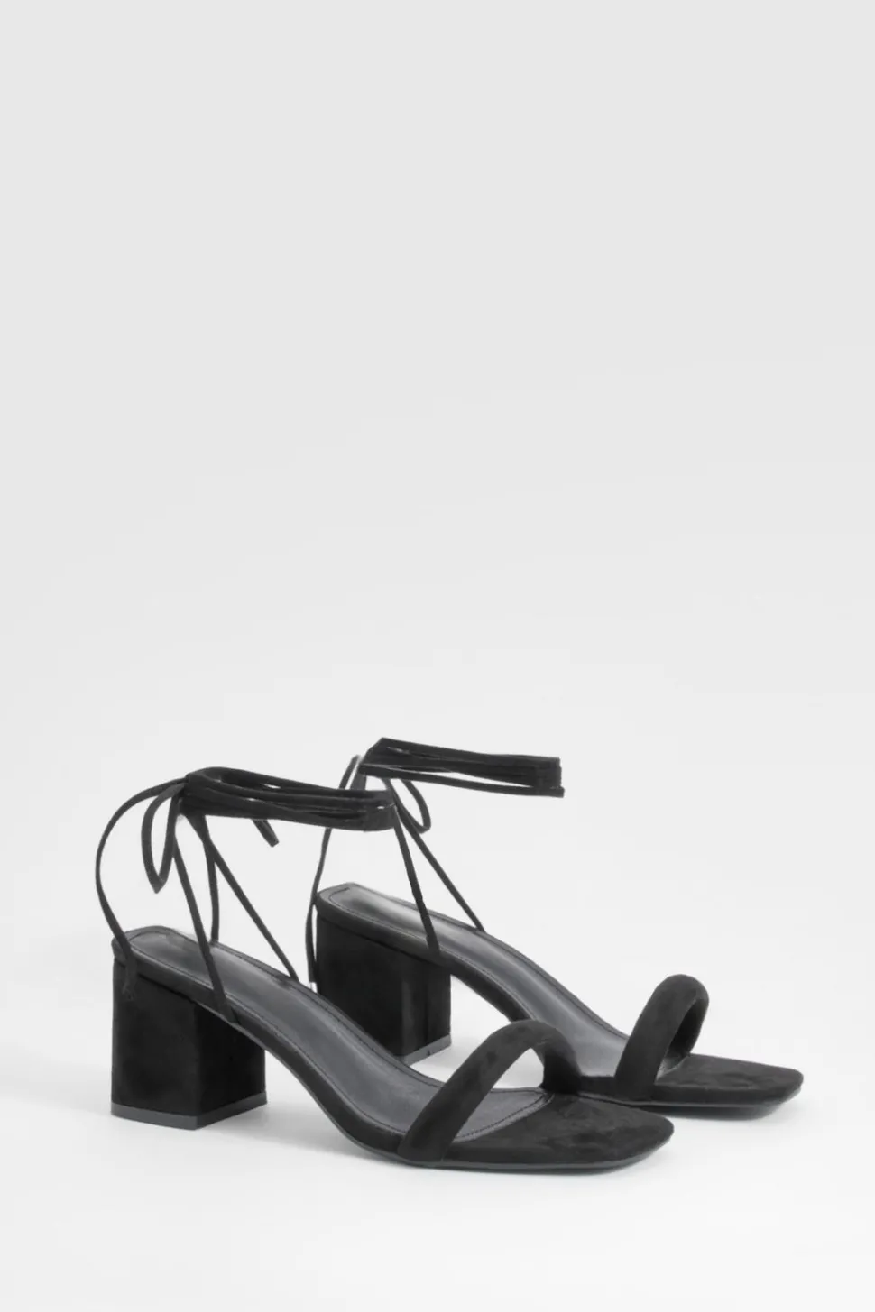 Low Block Wrap Up Heels | Nasty Gal