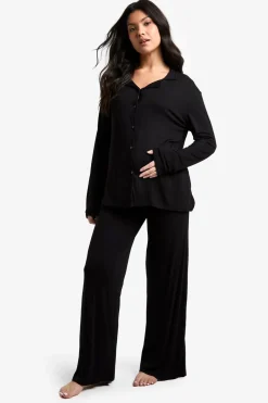 Maternity Long Sleeve Shirt & Trouser Pj Set | Nasty Gal