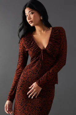 Mesh Gathered Drawstring Fitted Top | Nasty Gal