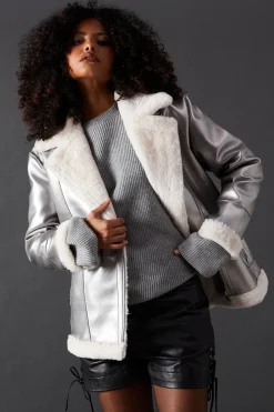 Metallic Aviator Jacket | Nasty Gal