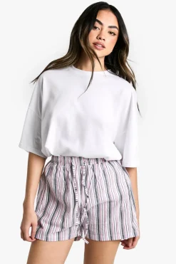 Mixed Stripe Drawstring Waist Shorts | Nasty Gal