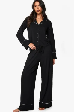 Modal Long Sleeve Shirt & Trouser Pyjama Set | Nasty Gal