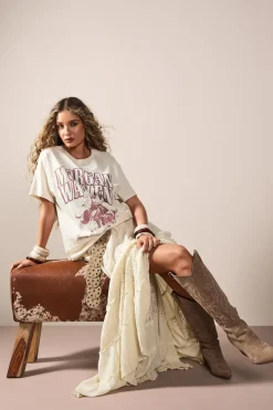 Morgan Wallen License Cowgirls Printed Oversized T-Shirt | Nasty Gal