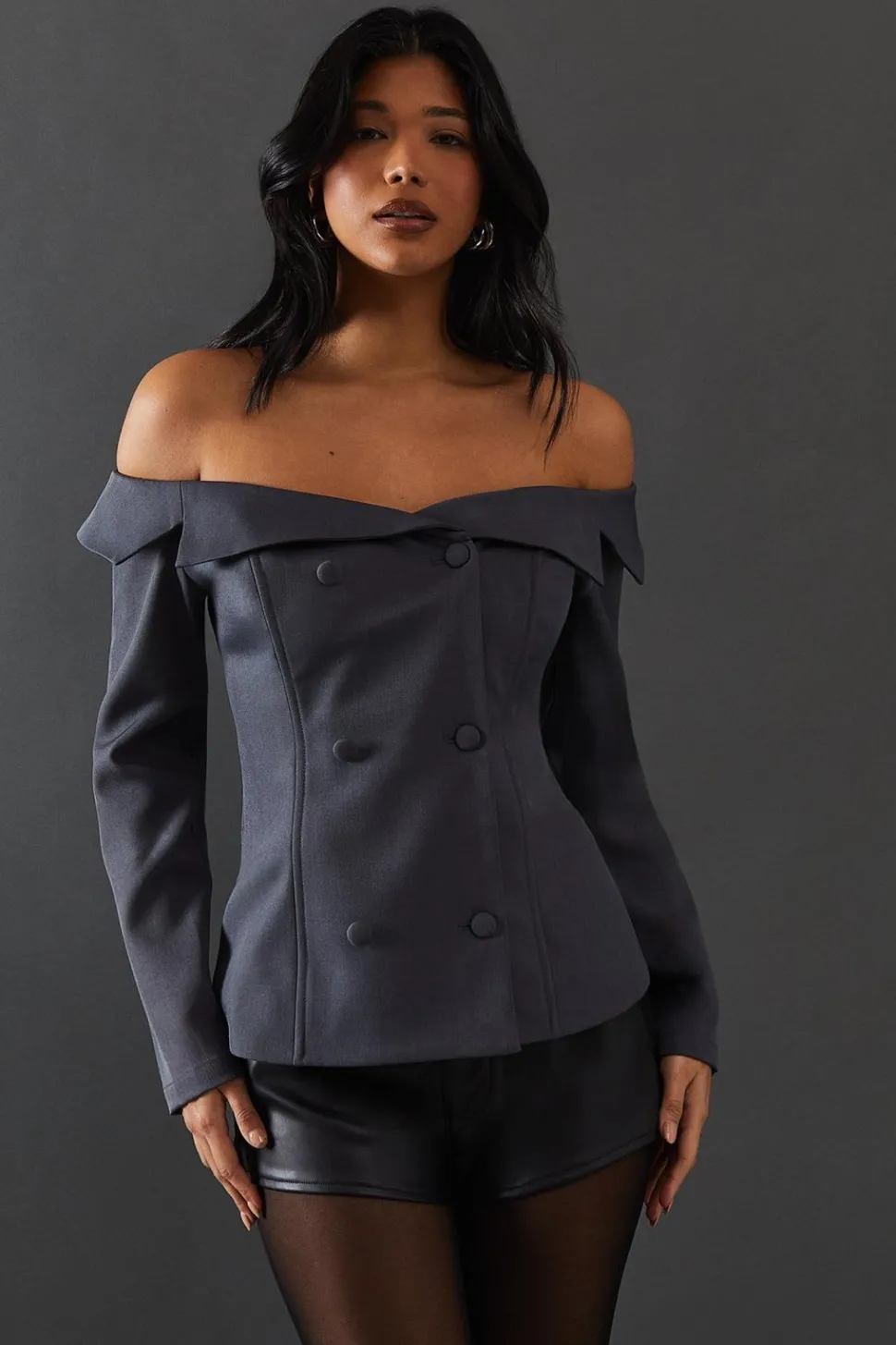 Off Shoulder Waistcoat Top | Nasty Gal