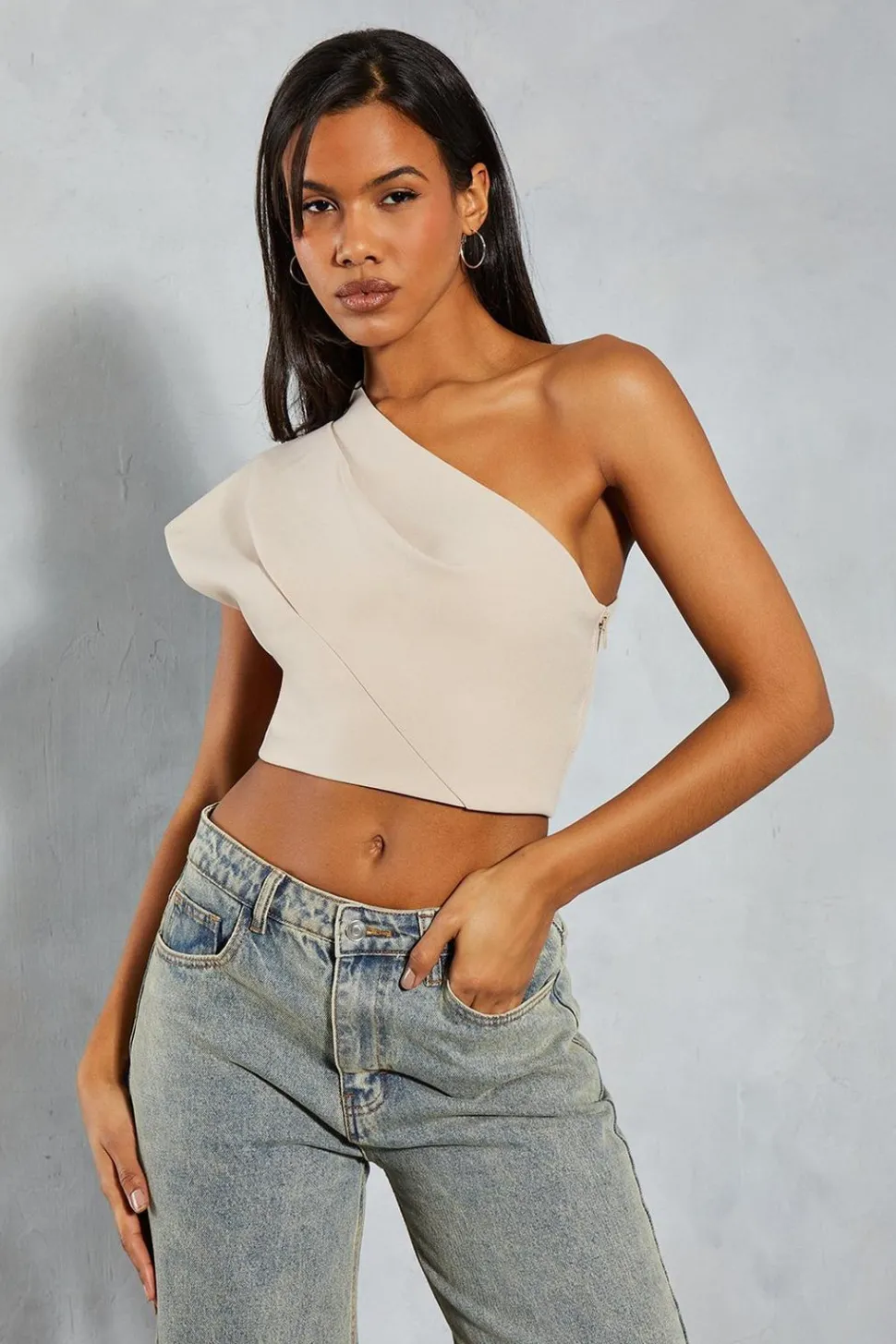 One Shoulder Structured Asymmetric Top | Nasty Gal