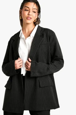 Oversized Tailored Pinstripe Blazer | Nasty Gal