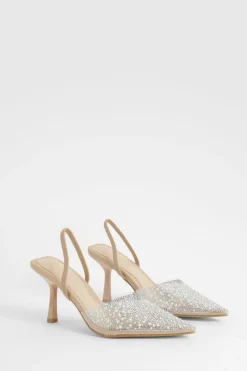 Pearl Embellished Slingback Court Heels | Nasty Gal
