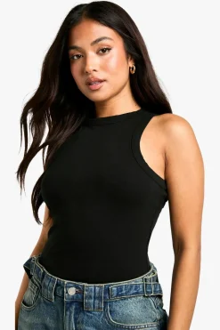 Petite Basic Racer Neck Bodysuit | Nasty Gal