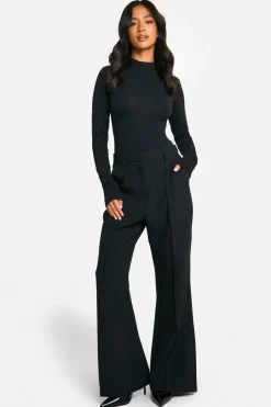Petite Essential Flare Leg Tailored Trousers | Nasty Gal