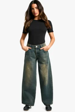 Petite Low Rise Vintage Tint Baggy Boyfriend Jeans | Nasty Gal