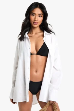 Petite Stripe Oversized Shirt | Nasty Gal