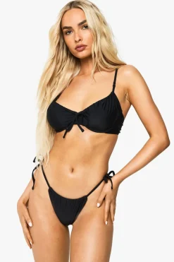 Petite Swimwear Essentials Ruched Tie Side Brief | Nasty Gal