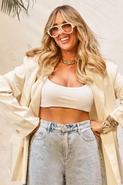 Petite Swimwear Essentials Crop Bikini Top | Nasty Gal