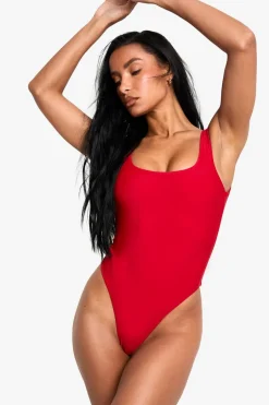 Petite Swimwear Essentials Square Neck Swimsuit | Nasty Gal