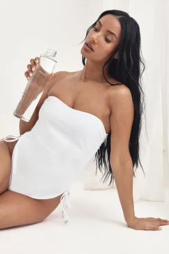Petite Swimwear Essentials Ruched Swimsuit | Nasty Gal