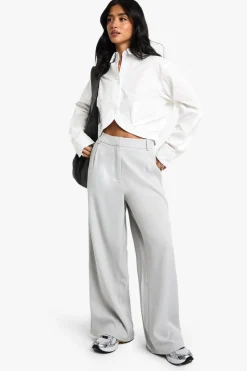 Petite Tailored Wide Leg Trousers | Nasty Gal