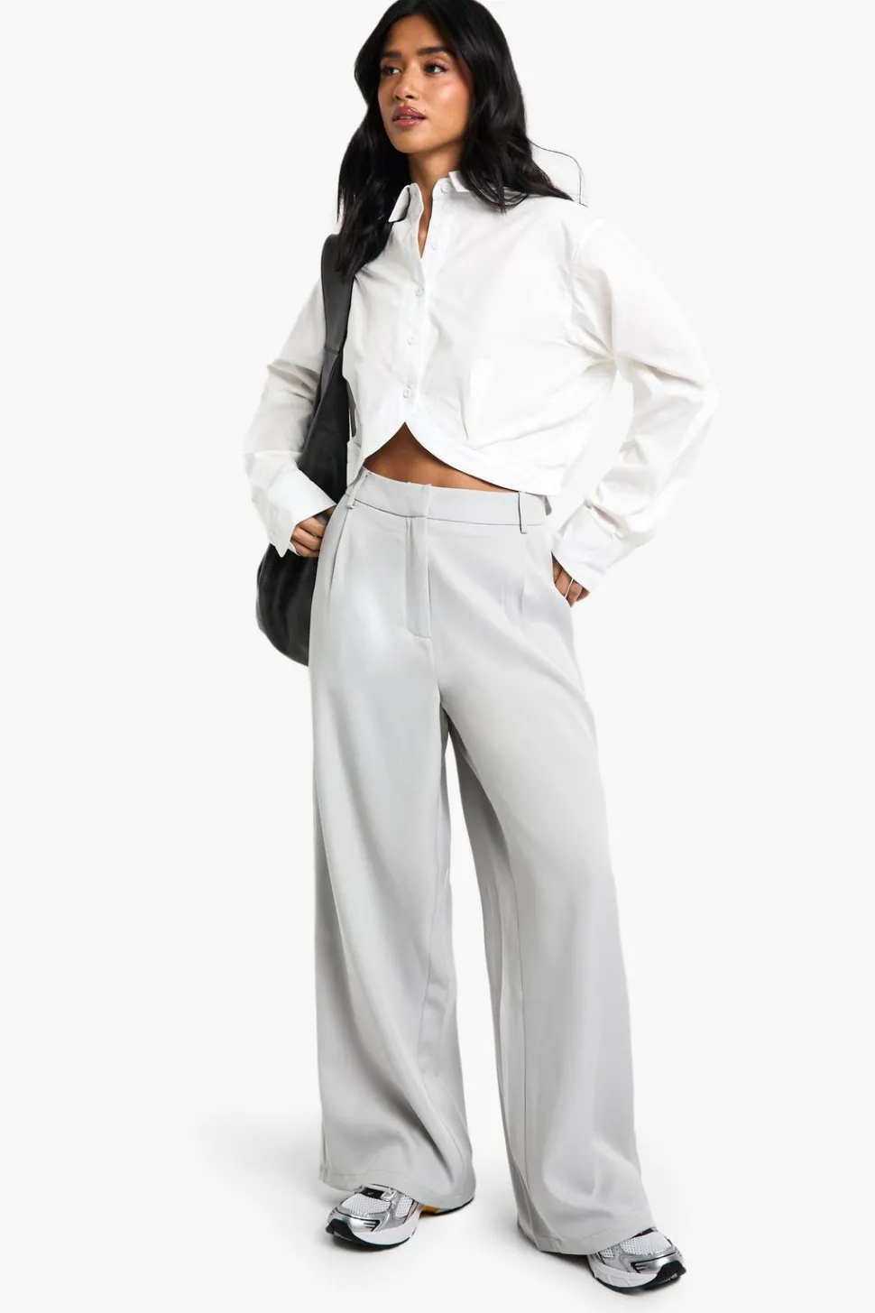 Petite Tailored Wide Leg Trousers | Nasty Gal