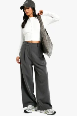 Petite Wide Leg Tailored Trousers | Nasty Gal