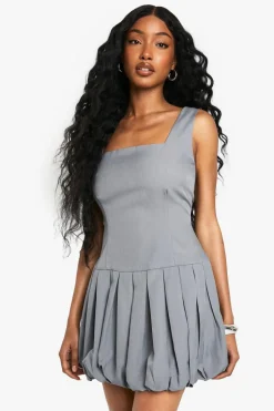 Pleated Puffball Mini Dress | Nasty Gal