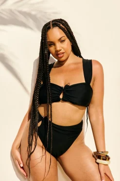 Plus Bead Trim High Waisted Bikini Set | Nasty Gal