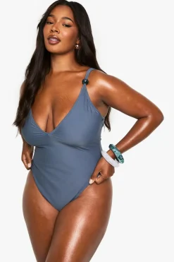 PLUS BEAD TRIM SWIMSUIT | Nasty Gal