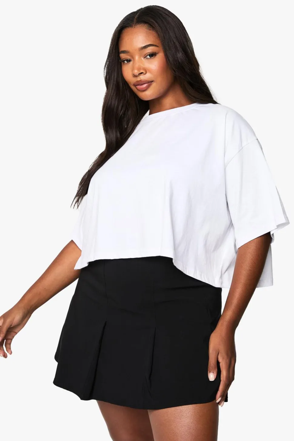 Plus Bengaline Pleated Mini Skirt | Nasty Gal