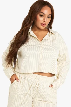 Plus Boxy Cropped Stripe Shirt | Nasty Gal