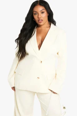 Plus Button Down Pocket Blazer | Nasty Gal