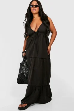 Plus Cotton Crochet Trim Maxi Dress | Nasty Gal