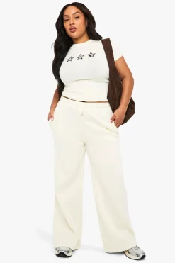 PLUS COW PRINT STAR WIDE LEG JOGGER | Nasty Gal