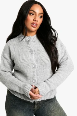 Plus Crew Neck Button Front Cardigan | Nasty Gal