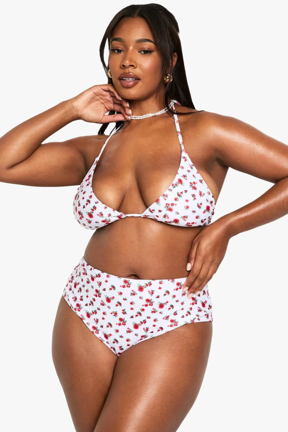 PLUS DITSY FLORAL TRIANGLE BIKINI SET | Nasty Gal