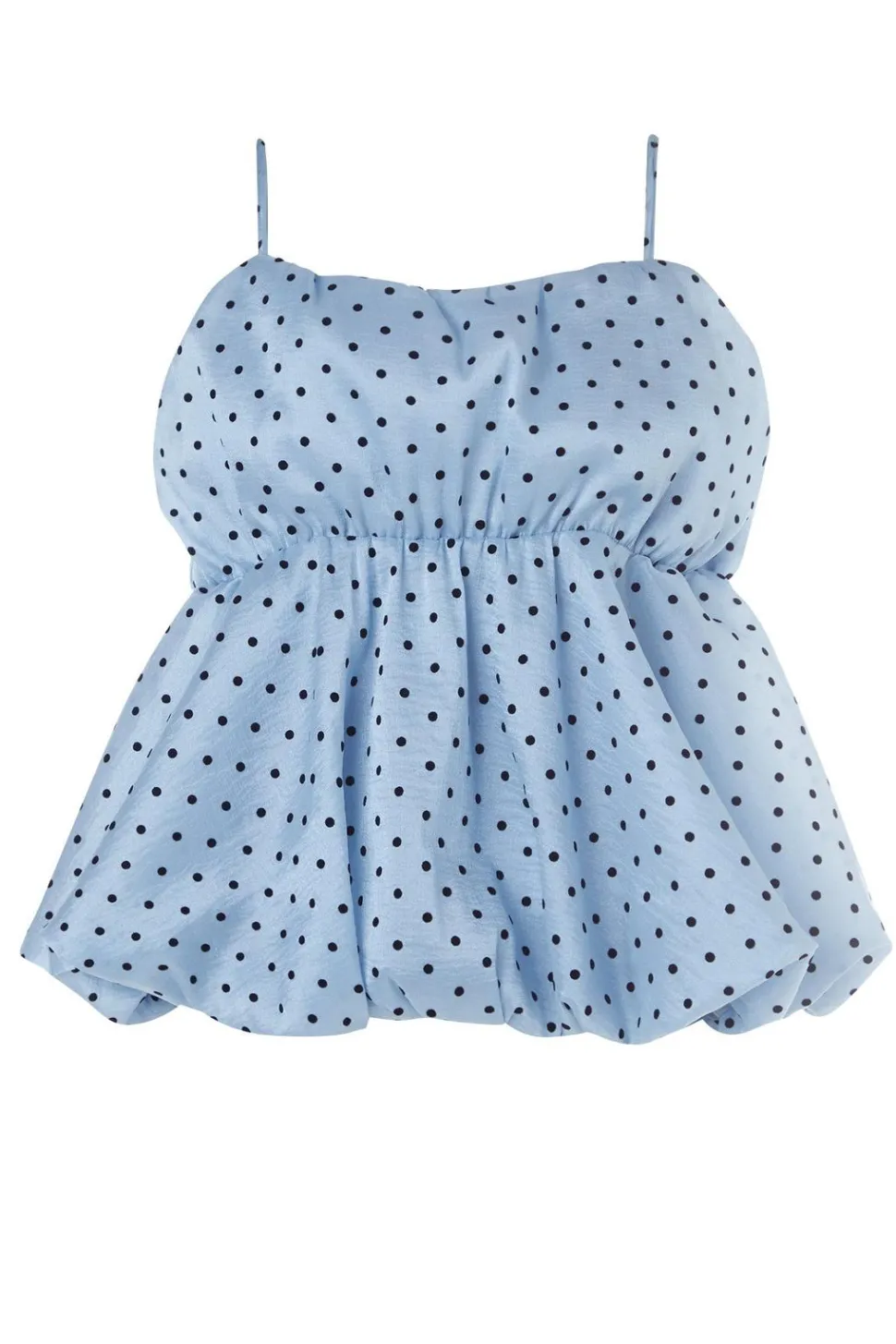 Plus Flocked Polka Dot Bubble Hem Longline Cami Top | Nasty Gal