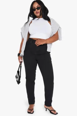 Plus High Waist Slim Mom Jeans | Nasty Gal