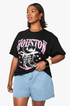 PLUS HOUSTON OVERSIZED T-SHIRT | Nasty Gal