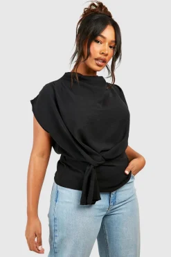Plus Knot Cowl Neck Blouse | Nasty Gal