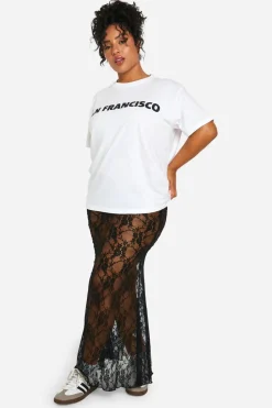 Plus Lace Maxi Column Skirt | Nasty Gal