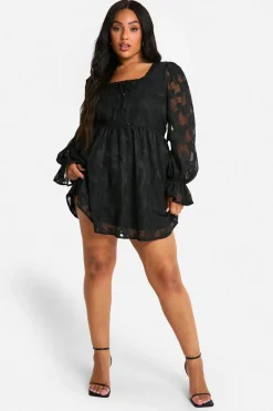 Plus Milkmaid Woven Burnout Floral Skater Dress | Nasty Gal