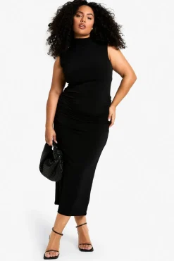 PLUS ONE SHOULDER RUCHED DETAIL MAXI DRESS | Nasty Gal