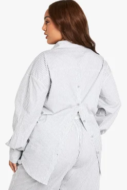 PLUS OPEN BACK STRIPE SHIRT | Nasty Gal