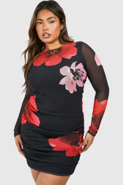 Plus Plus Printed Ruched Bodycon Dress | Nasty Gal