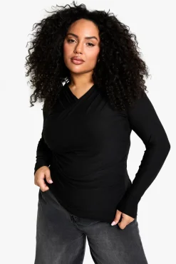 PLUS PREMIUM long sleeve wrap top | Nasty Gal
