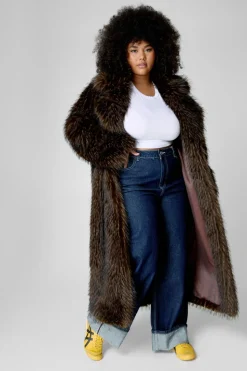 Plus Premium Plush Tipped Faux Fur Coat | Nasty Gal