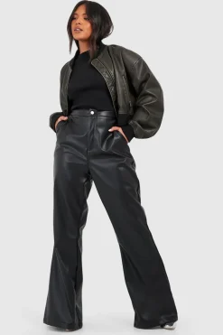 Plus Pu Flare Trousers | Nasty Gal