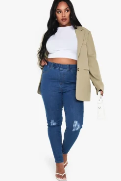 Plus Rip Knee Skinny Jegging | Nasty Gal