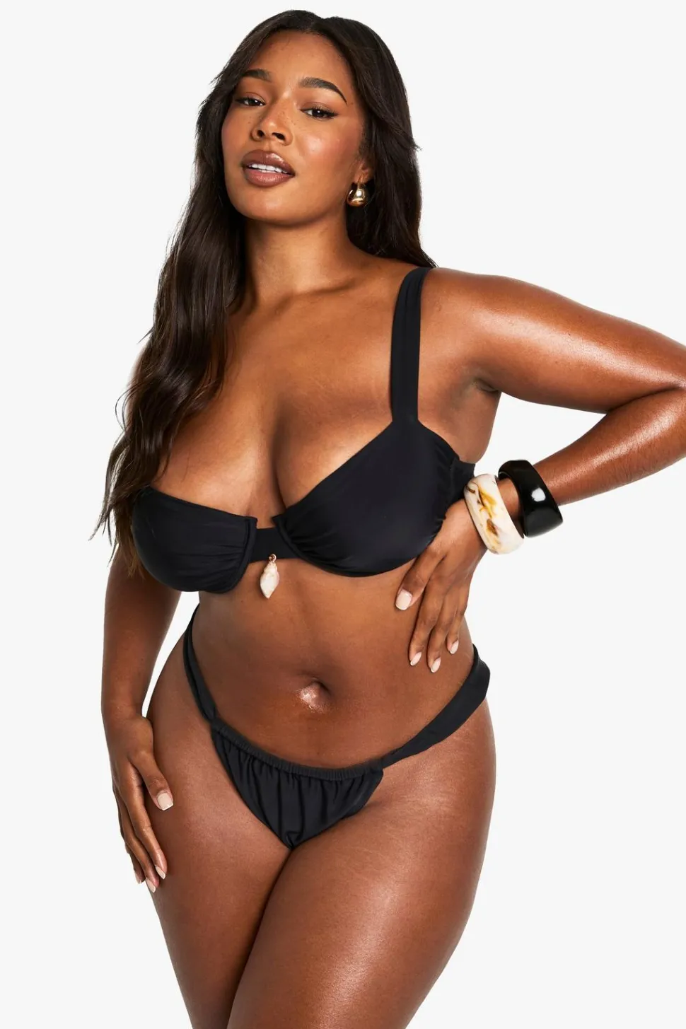 Plus Shell Trim Underwire Bikini Top | Nasty Gal