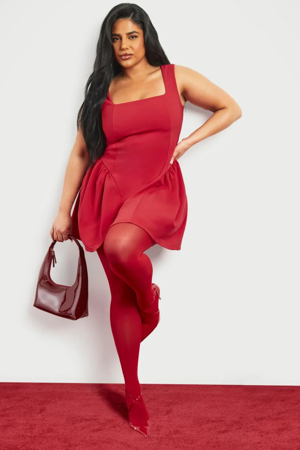 Plus Square Neck Skater Dress | Nasty Gal