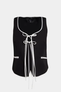 Plus Tailored Contrast Piped Vest | Nasty Gal