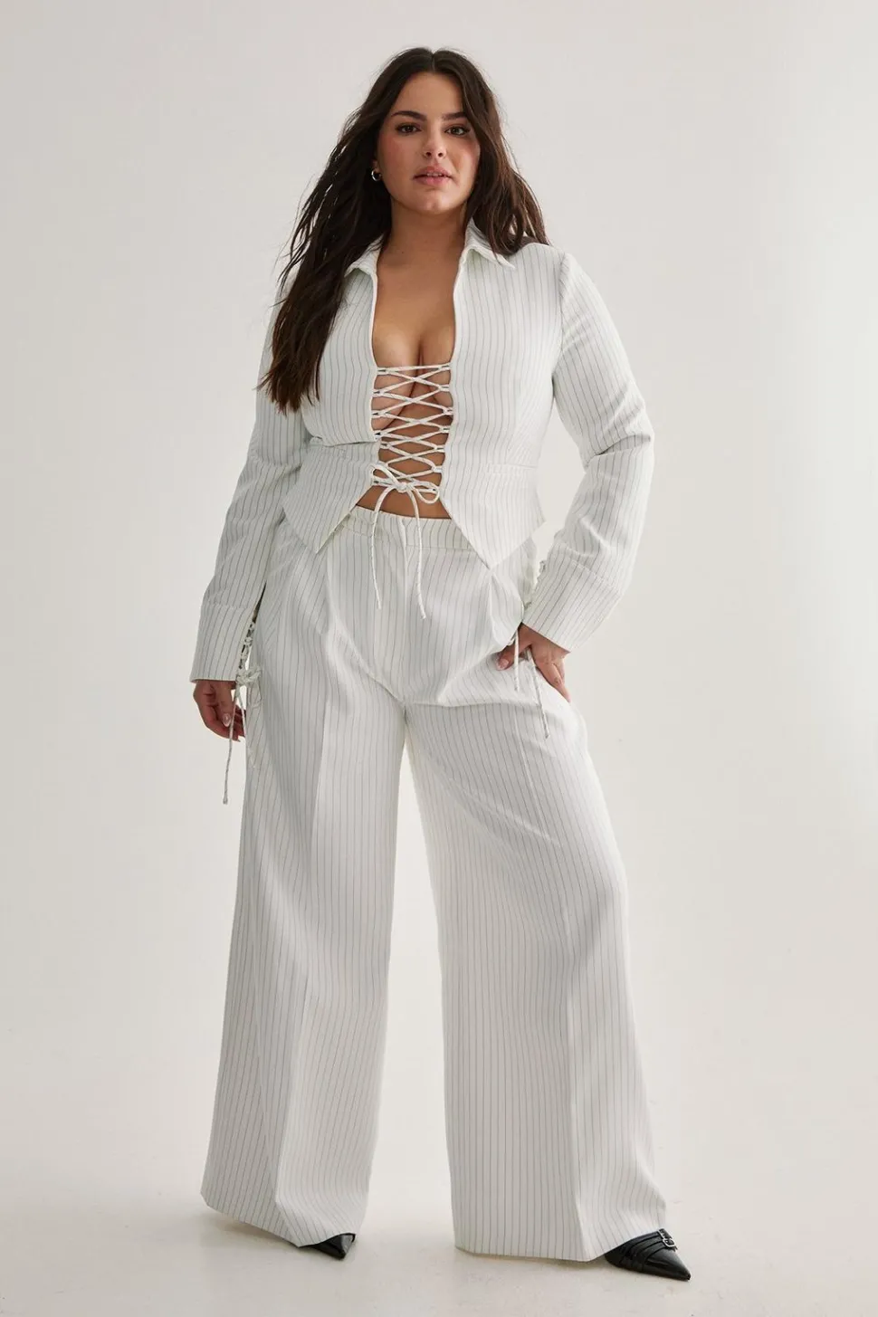 Plus Tailored Pinstripe Trouser | Nasty Gal