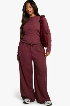 Plus Textured Drawstring Waist Trouser | Nasty Gal